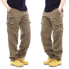 Loose-fitting Jogger Pants With A Straight Leg And Multiple Pockets Casual Trousers