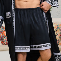 Men's Creative Simple And Versatile Baroque-style Satin Shorts