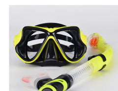 Snorkeling Sambo Set Full Dry Snorkel Large Frame Anti-fog Myopia Goggles Swimming Equipment Mask