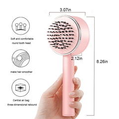 One-key Self-cleaning Hair Brush For Women Curly Hair Brush Anti-Static Airbag Massage Comb Airbag Massage Scalp Comb Professional Detangling One-key Self-cleaning
