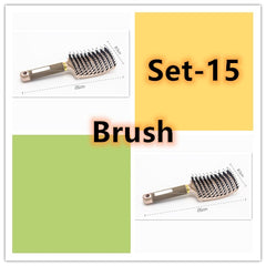 Hairbrush Anti Klit Brushy Haarborstel Women Detangler Hair Brush Bristle Nylon Scalp Massage Teaser Hair Brush Comb