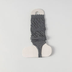 Coquette Lace Knit Stirrup Leg Warmers, White Hollow-Out Slouchy Socks For Sandals & Flip Flops, Balletcore Cropped Leg Warmers