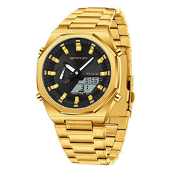 Dual-display Multi-function Summer-time Mens Watch