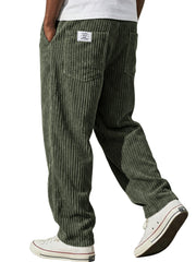 Men's Retro Corduroy Loose Straight-Leg Pants