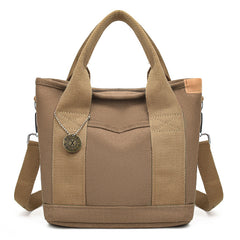 Women's Canvas Tote Bag With Contrasting Color Design