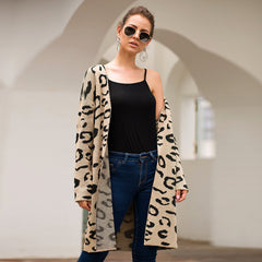Leopard Cardigan Loose Sweater Sweater