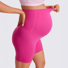Maternity Capri Yoga Pants High-waisted Belly-supporting Seamless