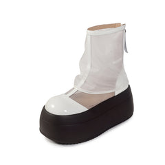 Women's Hollowed-Out Thick-Soled Mesh Ankle Boots