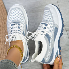 Women's Sporty Flyknit Mesh Shoes Low-cut Lightweight Casual And Versatile