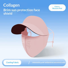 Women's 2-in-1 Sun-Protective Face Mask Seamless Hat