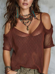Arrival Versatile Off-shoulder Knit Womens Wear