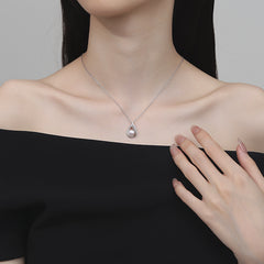 S925 Sterling Silver Elegant All-Match Freshwater Natural Pearl Necklace Popular Among Influencers
