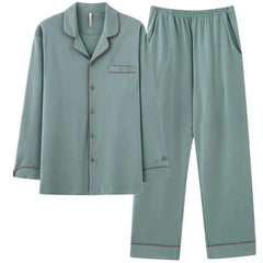 Minimalistischer Herren-Loungewear-Pyjama mit langen Ärmeln