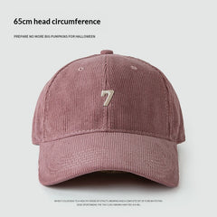 Mens Wide-Brim Corduroy Baseball Cap Stylish And Versatile