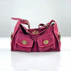 Retro Minimalist Versatile Womens Commuter Shoulder Bag With Multiple Pockets