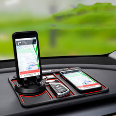 Support de téléphone de voiture antidérapant 4 en 1 avec carte de stationnement et tapis antidérapant. Support de téléphone adhésif pour tableau de bord.