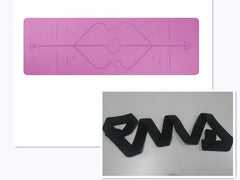 Rutschfeste TPE-Yogamatte mit Positionsmarkierungen für Anfänger