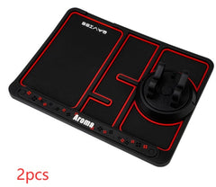Support de téléphone de voiture antidérapant 4 en 1 avec carte de stationnement et tapis antidérapant. Support de téléphone adhésif pour tableau de bord.