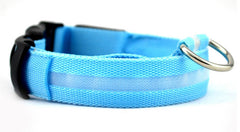 Collier lumineux LED en nylon pour chien et chat, clignotant pour une sécurité nocturne optimale, laisse ajustable. Accessoires pour animaux de compagnie.
