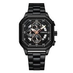 Waterproof Square Couples Multifunctional Calendar Steel-Strap Fashion Watch