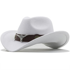 Fashion Woolen Western Denim Top Hat