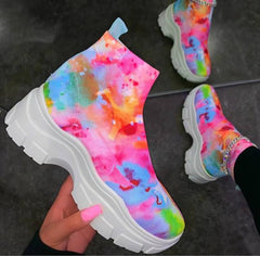 Printed casual mesh shoes