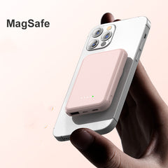 Mini-Powerbank mit Schnellladefunktion, magnetisch, kabellos, 5000 mAh, tragbar
