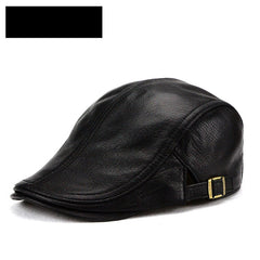 Mens Thin Korean-Style Leather Hat For Autumn And Winter Perfect For Middle-Aged And Older Gentlemen