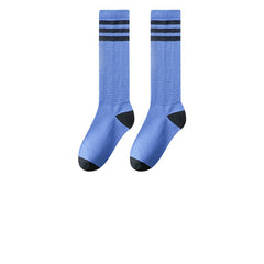 New Pressure Mesh Eyelets Women's Striped Hollow Calf Socks