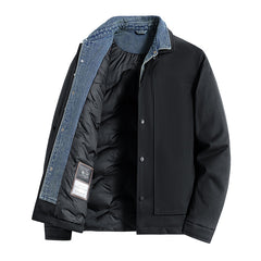 Men's Jacket Fake Two-Piece Korean-Style Trendy Loose Mens