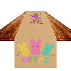 Easter Table Flag Linen Strong Durable Tablecloth Oil And Stain Proof