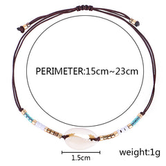 Women's Fashion Shell Bead Woven Bracelet