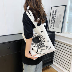 Student Commuter Shoulder Casual Tote Bag For Class
