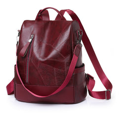 Women's Large-Capacity Casual Patchwork Backpack