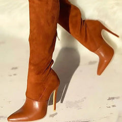 Sexy Overknee-Stiefel mit Stretchanteil und hohem Absatz für Damen