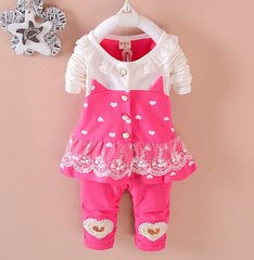 BibiCola Baby Girls Clothing Sets Toddle Tracksuits Kids Tops Pants 2pcs Tracksuits Kids Girls Clothes Baby Girl Clothes Set