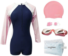The new swimsuit for women in is a professional sport one-piece, flat-angle, conservative, skinny and full-length diving, long-sleeved hot spring swimsuit