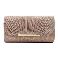 Women's Hardware Edge Party Pattern Fine Pink Clutch