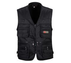 Fishing Vest Outdoor Work Clothes Tooling Foreign Trade Export Vest Shoulder Mountaineering Photography Polyester Cotton Cross-border Special Offer