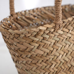 Womens Handwoven Bag Made From Natural Mitsuba Grass
