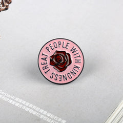 Rose brooch collar sweater