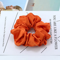 Bright Color Satin Cloth Circle Large Intestine Circle Headdress