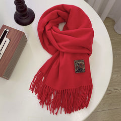 Versatile Solid-Color Warm Scarf For Women