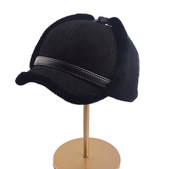 Mens And Womens Winter Sheepskin Wool Hat For Seniors And Middle-aged Adults