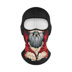 Brushed Printed Full-face Neck-covering Hood