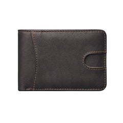 Oil-waxed Leather US Dollar Clip Card Holder