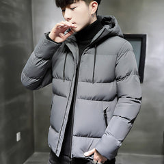 Men's Fashion Short Hooded Cotton-Padded Jacket