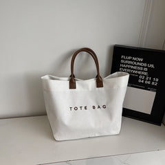 Retro Lettered Casual All-match Tote Bag