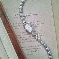 Womens Mid-century Light-luxury Jewelry Oval-arch Fashion Petite Watch