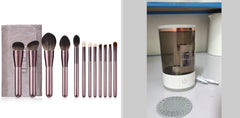 Outil de nettoyage de pinceaux à paupières pour femmes, machine de nettoyage de pinceaux de maquillage électrique portable avec chargement USB, brosse cosmétique automatique